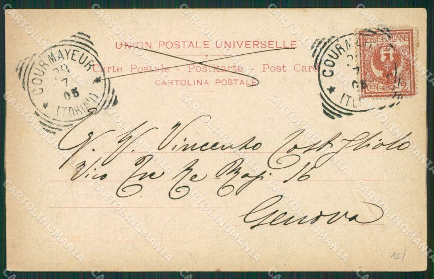 Aosta Courmayeur cartolina KV6556 – retro