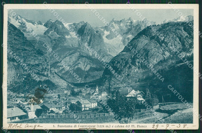 Aosta Courmayeur PIEGA cartolina KV6561 – fronte