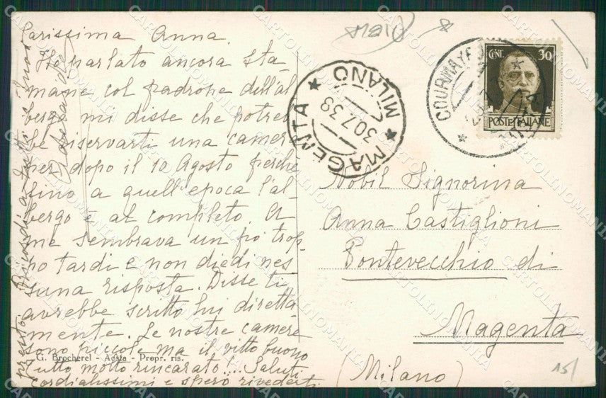 Aosta Courmayeur PIEGA cartolina KV6561 – retro