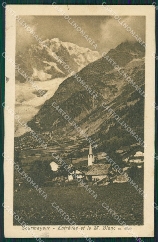 Aosta Courmayeur Entrèves PIEGHE cartolina KV6562 – fronte