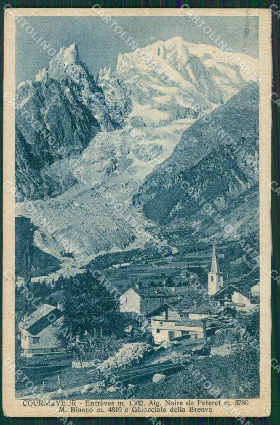 Aosta Courmayeur Entrèves cartolina KV6566 – fronte