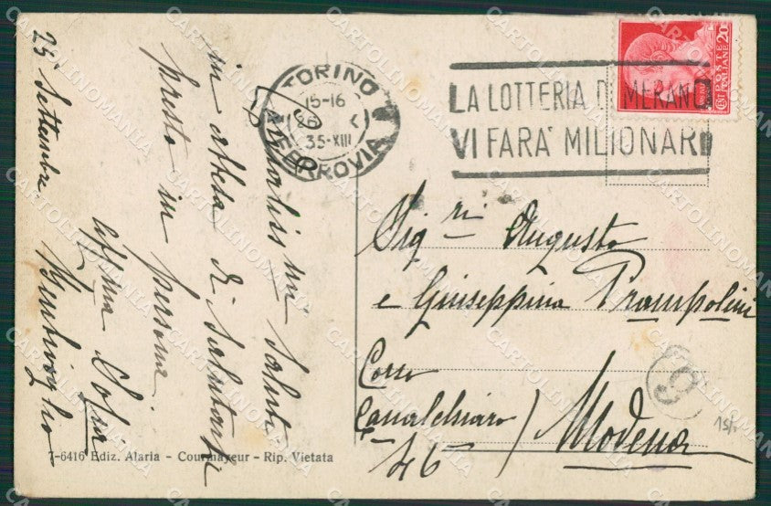 Aosta Courmayeur Entrèves cartolina KV6566 – retro