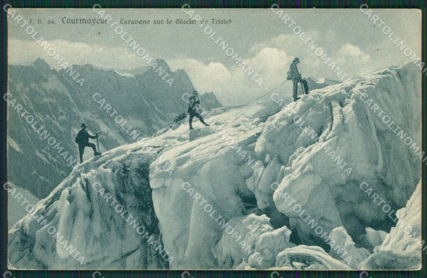 Aosta Courmayeur Ghiacciaio Alpinismo cartolina KV6567 – fronte