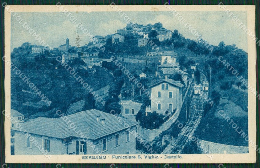 Bergamo Città Funicolare San Vigilio ABRASA cartolina KV6572 – fronte