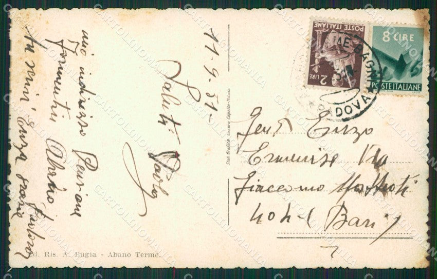 Padova Abano Terme cartolina KV6573 – retro