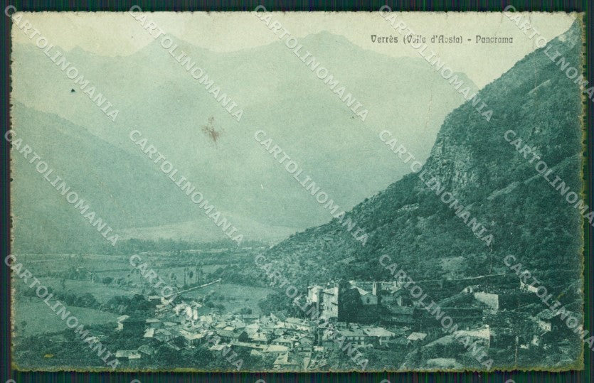 Aosta Verrès PIEGHE cartolina KV6577 – fronte