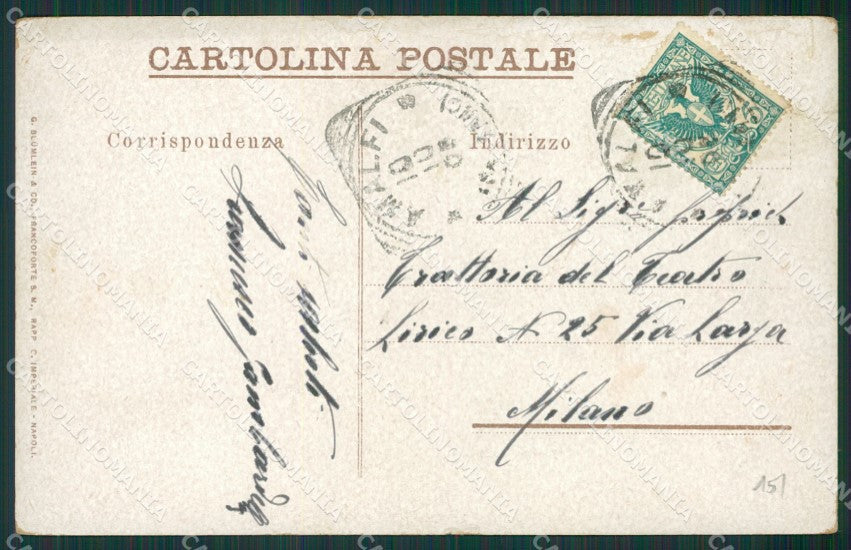 Salerno Amalfi cartolina KV6587 – retro