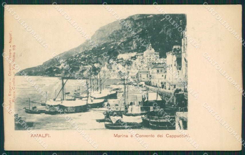 Salerno Amalfi Barche PIEGA cartolina KV6593 – fronte