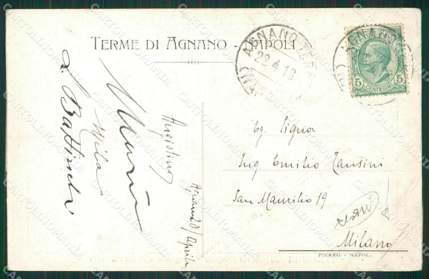 Napoli Agnano Terme di PIEGA cartolina KV6662 – retro