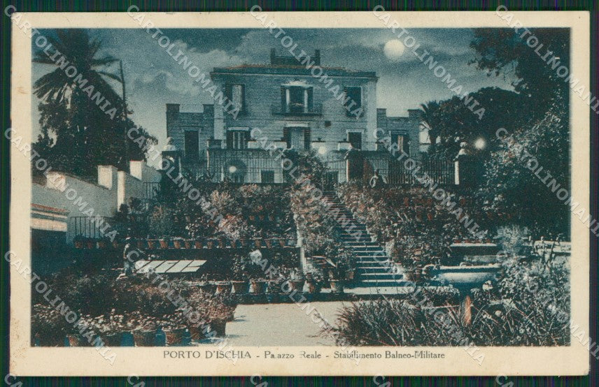 Napoli Porto D'Ischia Palazzo Reale Chiaro di Luna cartolina KV6671 – fronte