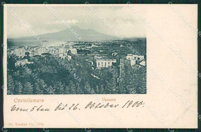 Napoli Castellammare di Stabia Vesuvio cartolina KV6697 – fronte