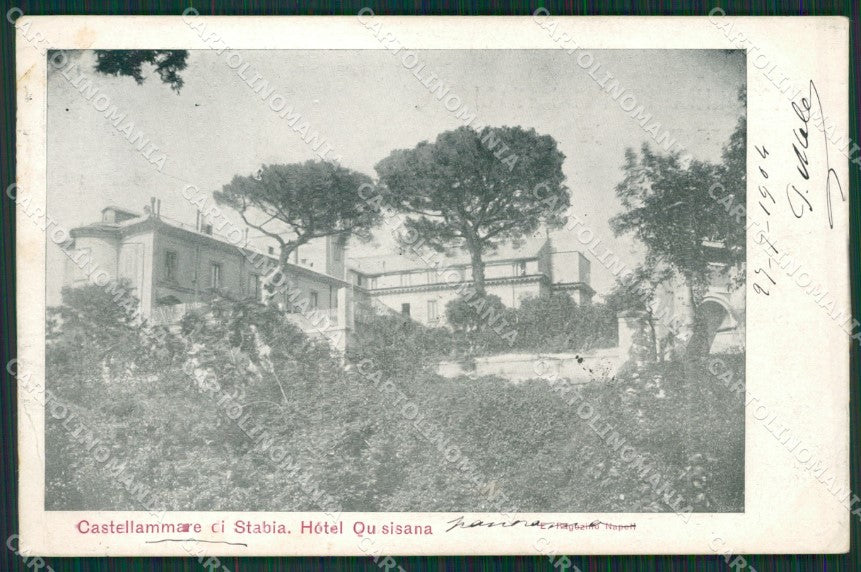 Napoli Castellammare di Stabia Quisisana PIEGHINA cartolina KV6698 – fronte