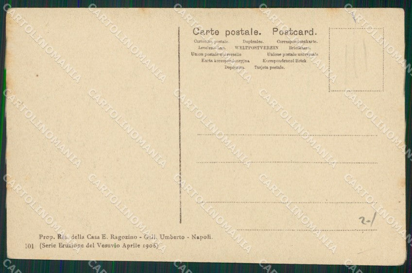 Napoli Pugliano Vesuvio cartolina KV6730 – retro