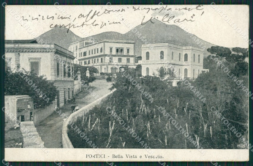 Napoli Portici Bellavista Vesuvio cartolina KV6734 – fronte