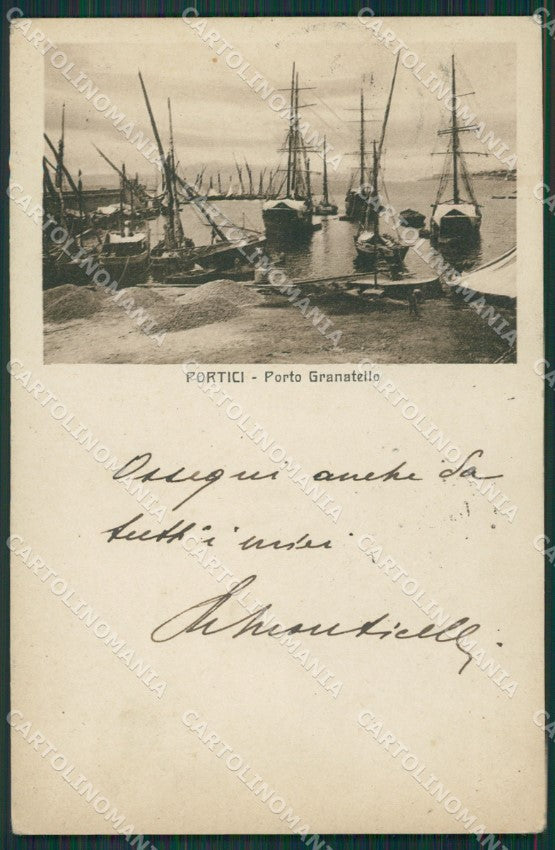 Napoli Portici Porto Granatello cartolina KV6742 – fronte