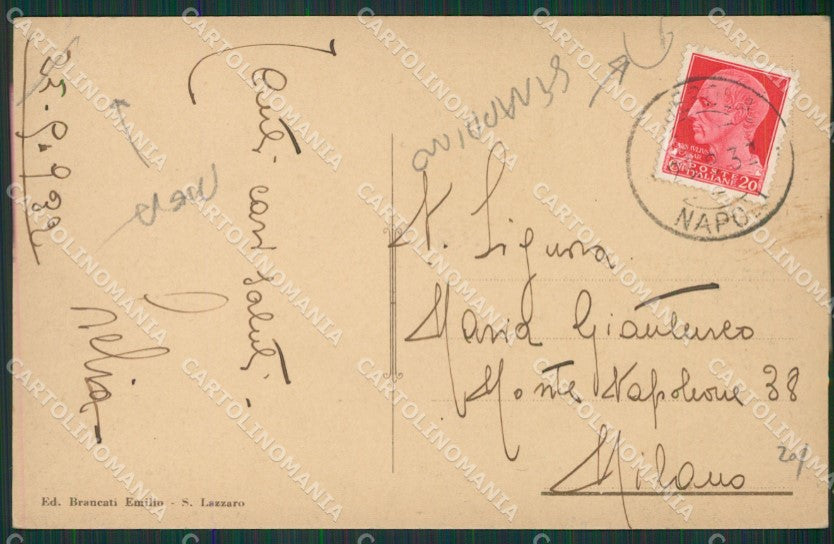 Napoli Agerola San Lazzaro STRAPPINO PIEGA cartolina KV6757 – retro