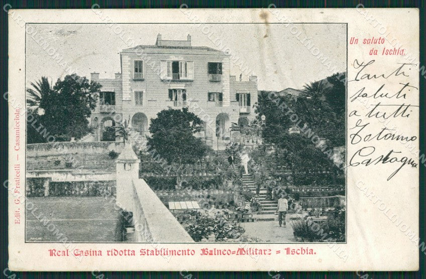 Napoli Ischia Stabilimento Balneo Militare STRAPPINO cartolina KV6758 – fronte