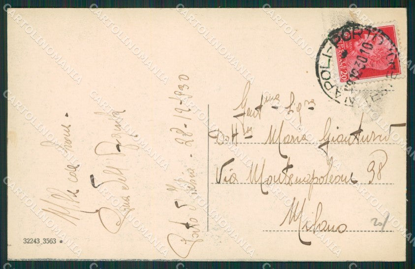 Napoli Porto D'Ischia Palazzo Reale Stabilimento Militare cartolina KV6775 – retro