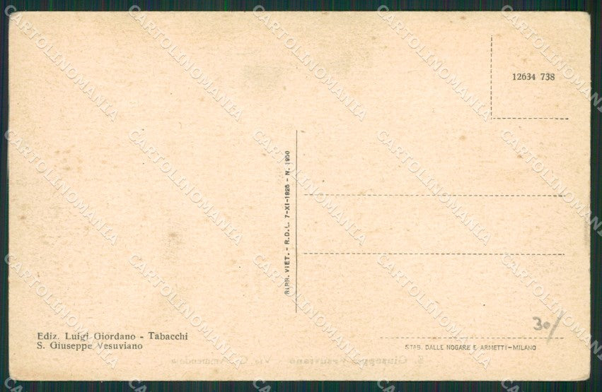 Napoli San Giuseppe Vesuviano cartolina KV6782 – retro