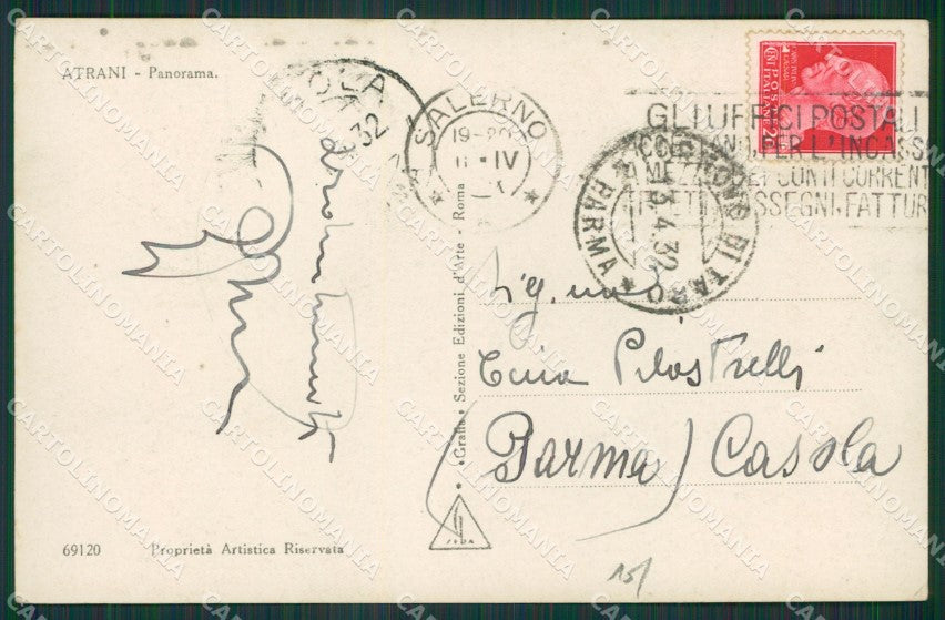 Salerno Atrani Foto cartolina KV6794 – retro