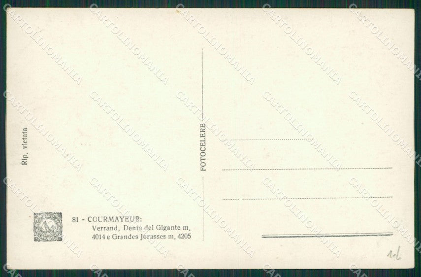 Aosta Courmayeur Verrand Foto cartolina KV6813 – retro
