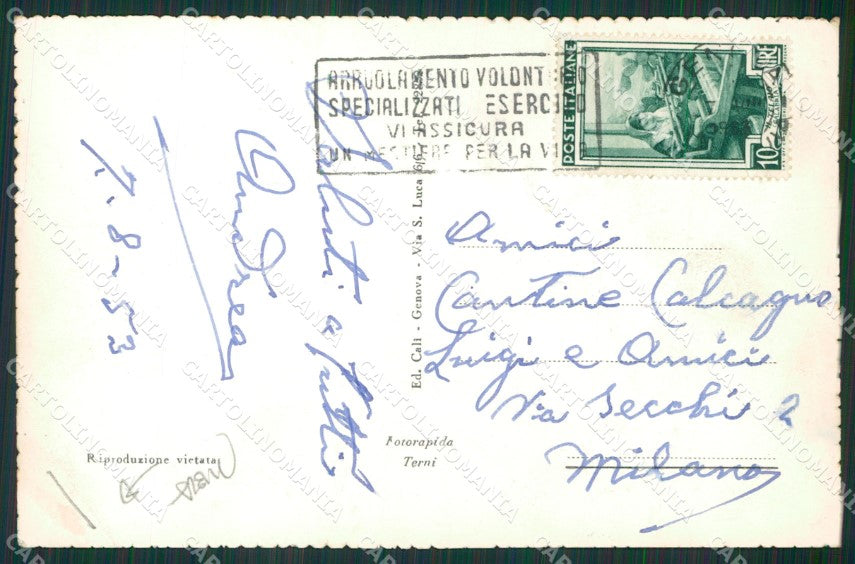 Genova Città PIEGHE Foto cartolina KV6827 – retro