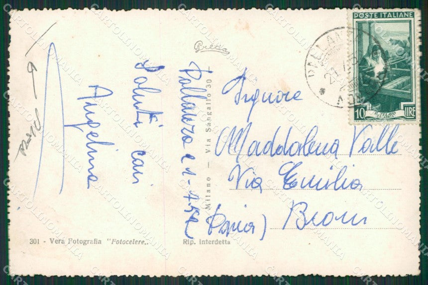 Verbania Pallanza Lago Maggiore PIEGA Foto cartolina KV6836 – retro