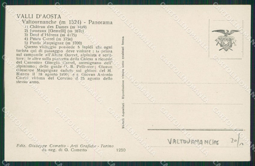 Aosta Valtournenche Foto cartolina KV6865 – retro
