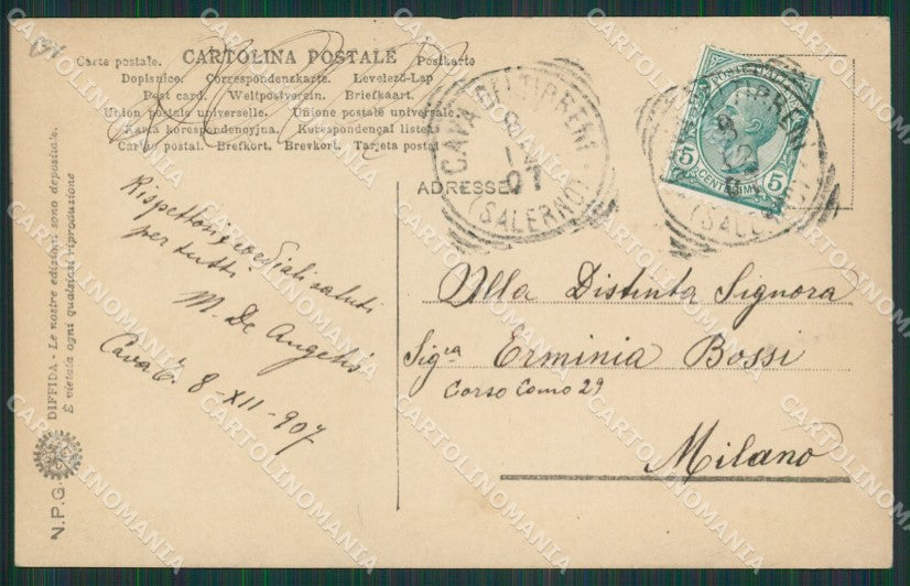 Salerno Amalfi NPG Foto cartolina KV6876 – retro