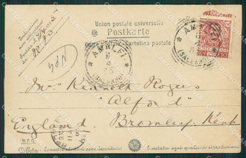 Salerno Amalfi NPG Foto cartolina KV6880 – retro
