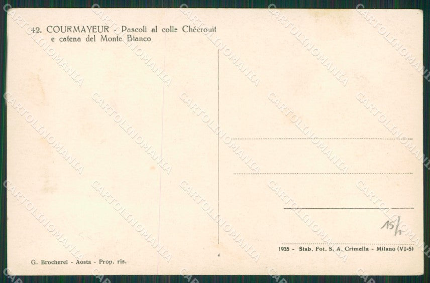 Aosta Courmayeur Mucche Foto cartolina KV6890 – retro