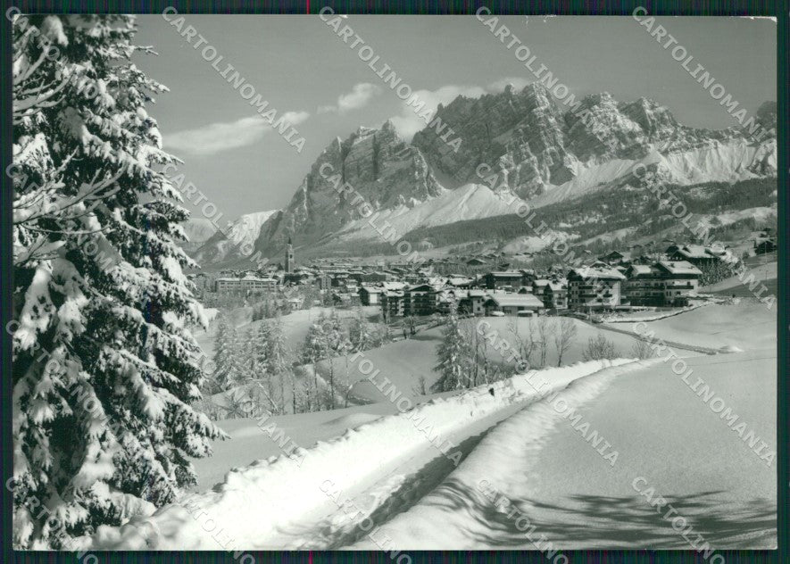 Belluno Cortina Nevicata STRAPPINI Foto FG cartolina KV6931 – fronte