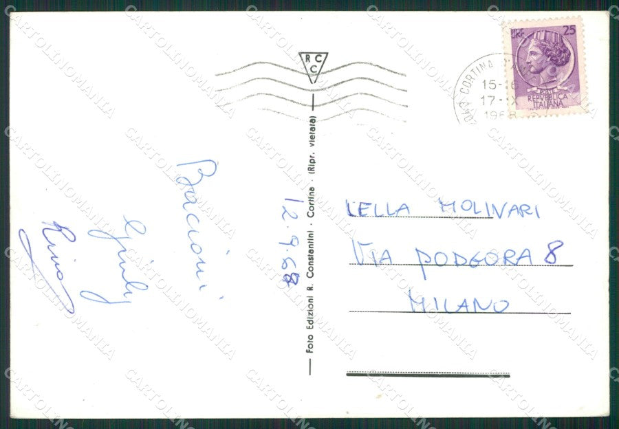 Belluno Cortina Foto FG cartolina KV6933 – retro