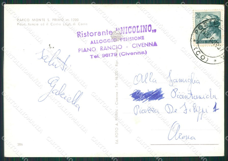 Como Monte San Primo Foto FG cartolina KV6944 – retro