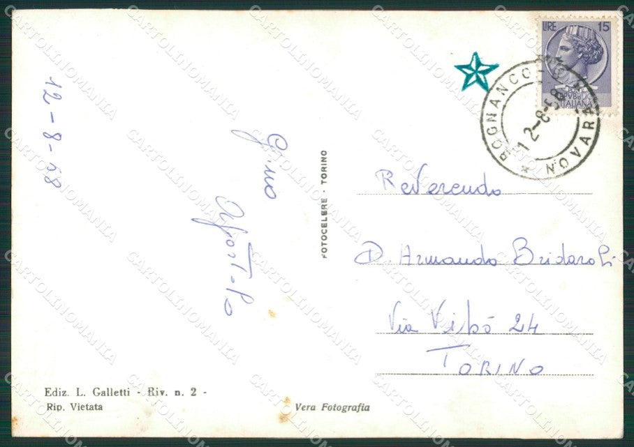 Verbania Bognanco Fonti di Foto FG cartolina KV6949 – retro