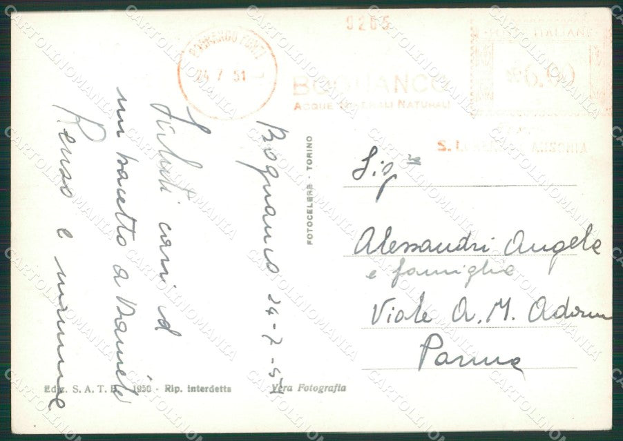 Verbania Bognanco Fonti di Foto FG cartolina KV6954 – retro