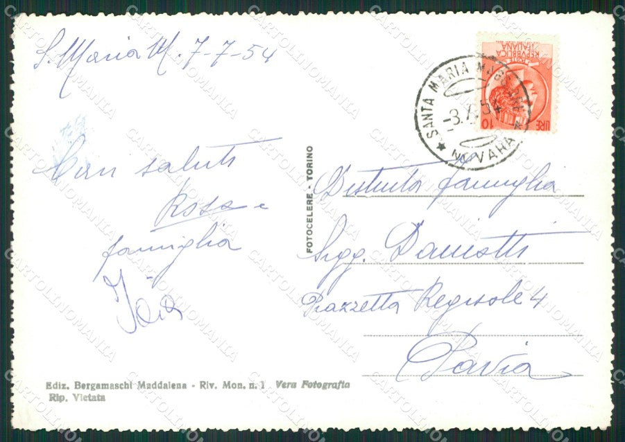 Verbania Santa Maria Maggiore Foto FG cartolina KV6955 – retro