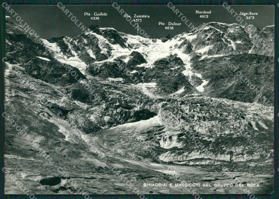 Aosta Ghiacciaio Monte Rosa Foto FG cartolina KV6956 – fronte