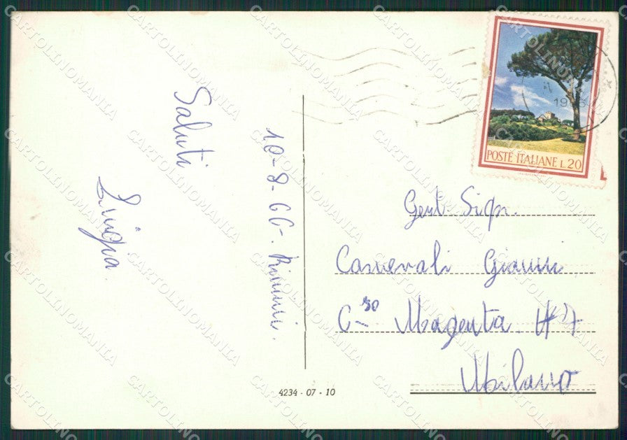 Rimini Città Auto Foto FG cartolina KV6979 – retro