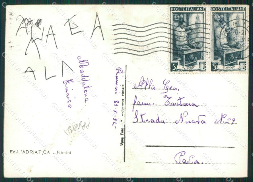 Rimini Città ABRASA Foto FG cartolina KV6986 – retro
