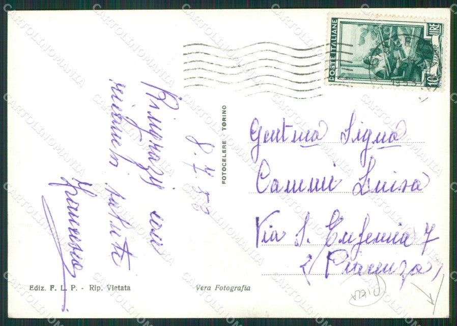 Piacenza Città Stazione PIEGA Foto FG cartolina KV6995 – retro