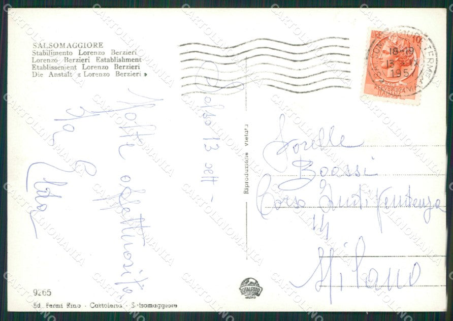Parma Salsomaggiore Foto FG cartolina KV7002 – retro