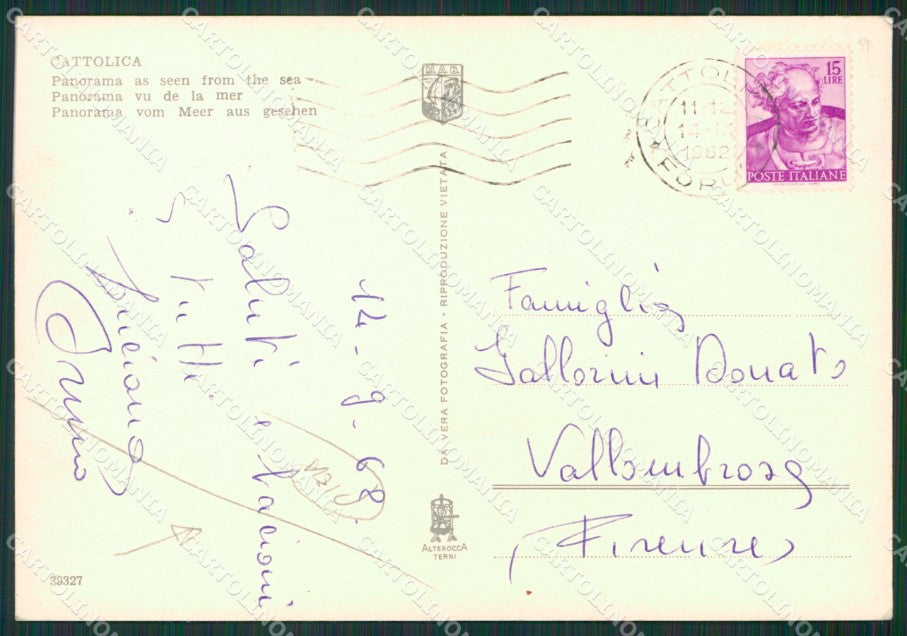 Rimini Cattolica PIEGA Foto FG cartolina KV7012 – retro
