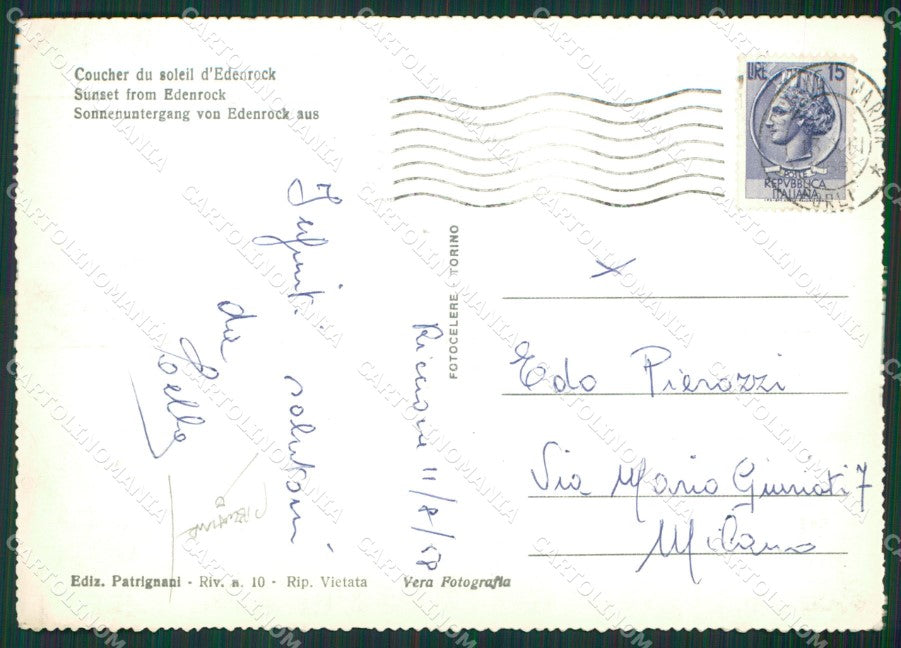 Pesaro Gabicce Mare Eden Rock PIEGHINA Foto FG cartolina KV7015 – retro