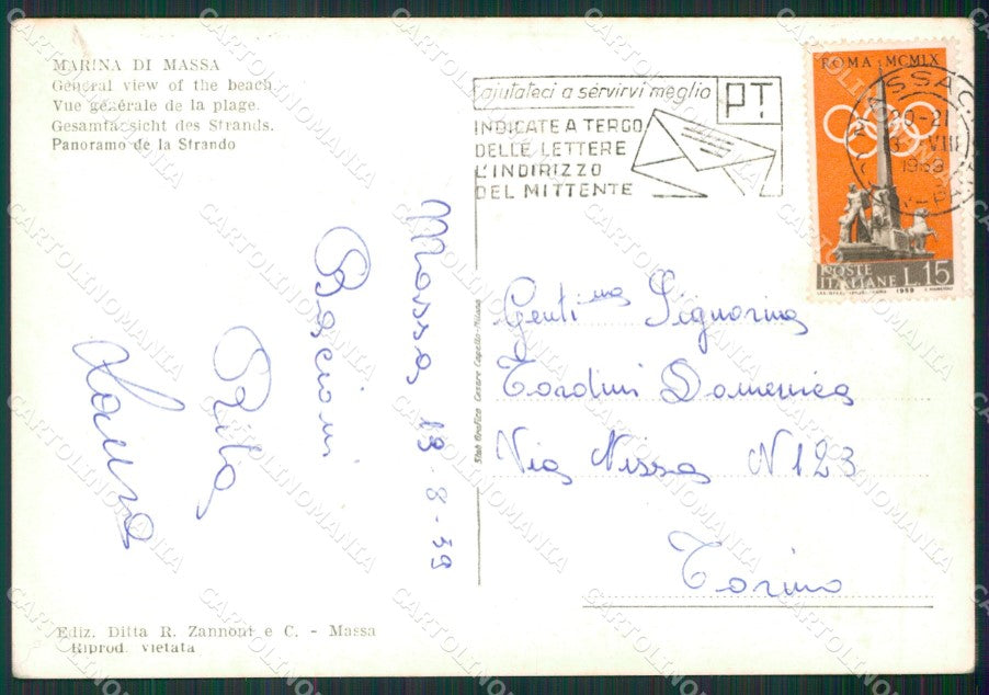 Massa Marina di Foto FG cartolina KV7031 – retro