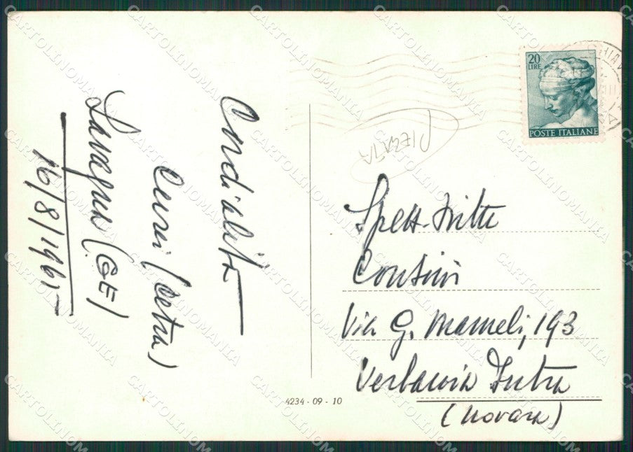 Genova Chiavari Auto PIEGATA Foto FG cartolina KV7034 – retro