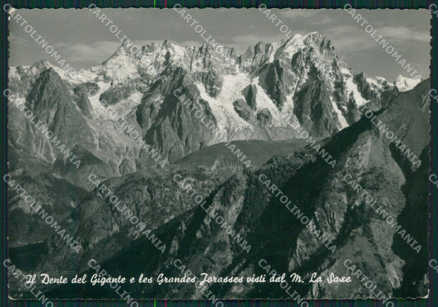 Aosta Courmayeur Dente Del Gigante Foto FG cartolina KV7046 – fronte
