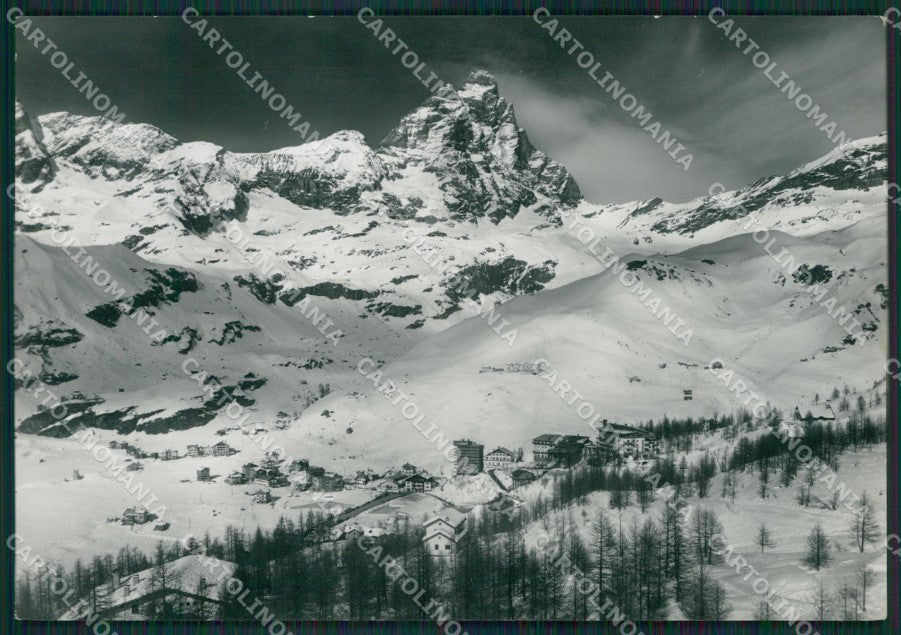 Aosta Valtournenche Cervinia Breuil Nevicata Foto FG cartolina KV7049 – fronte