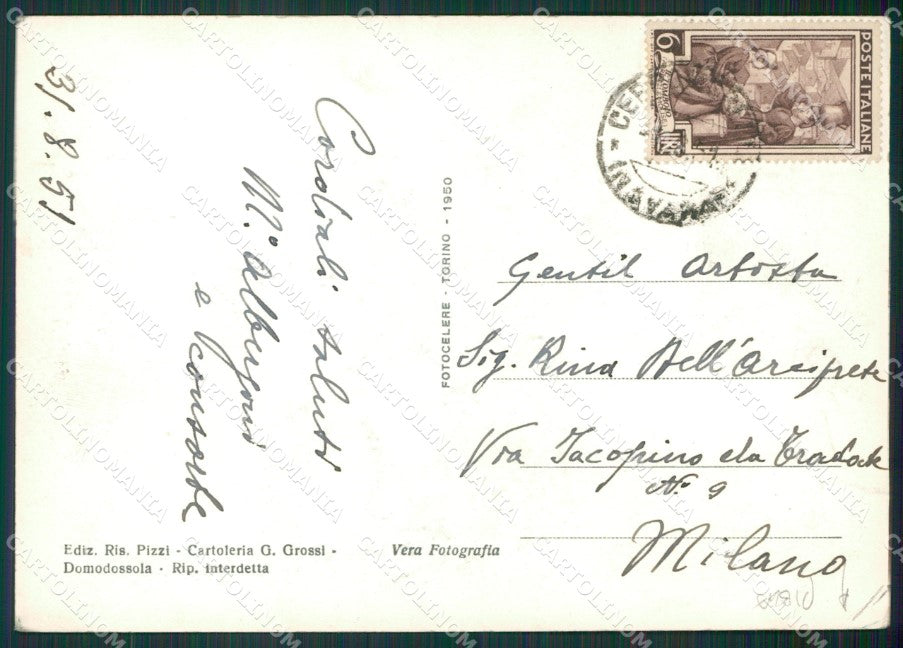 Verbania Ceppo Morelli PIEGA Foto FG cartolina KV7067 – retro