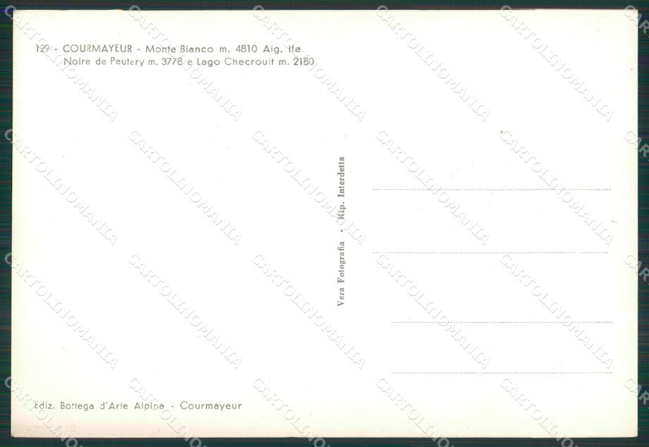 Aosta Courmayeur Foto FG cartolina KV7134 – retro